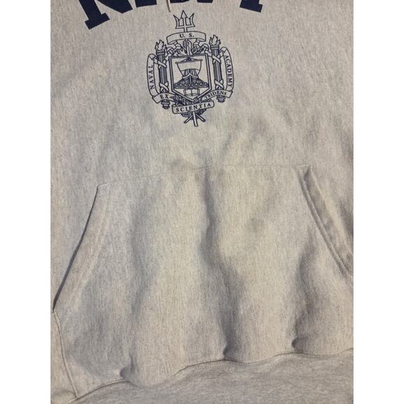 Champion Reverse Weave US Navy Issued United States Naval Hoodie Sweatshirt VTG - Picture 12 of 13